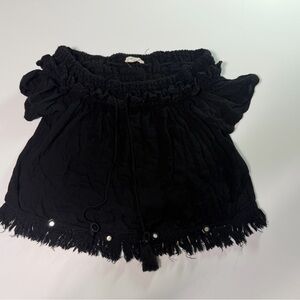 Ocean Drive Black Textured Top